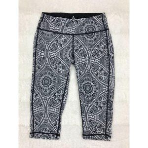 Prana Capri Leggings XS Geometric Mid-Rise Yoga
